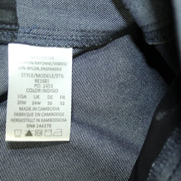 Rekucci Easy into Comfort Women's 20W Pull On Denim-like Straight Leg Pants - Picture 4 of 6